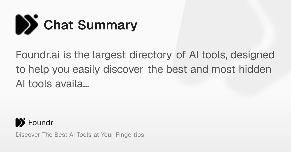 Chat Summary: Summarized chat transcripts. – Foundr