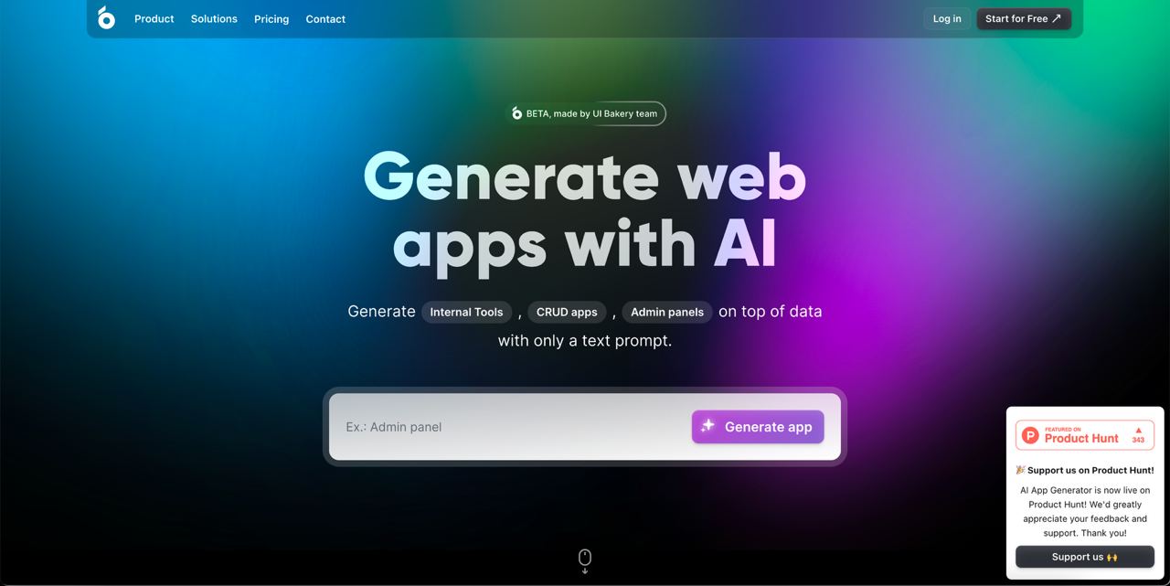 AI App Generator by UI Bakery