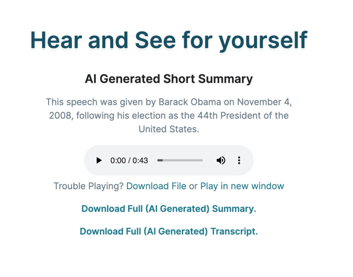 AI audio transcription