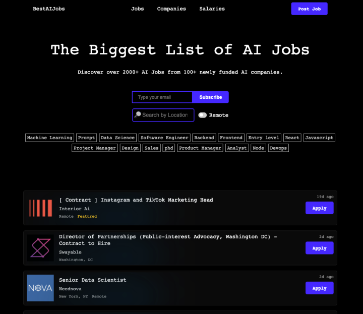 Best AI Jobs