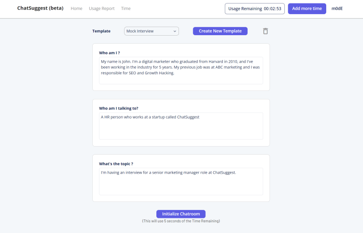 Chat Suggest