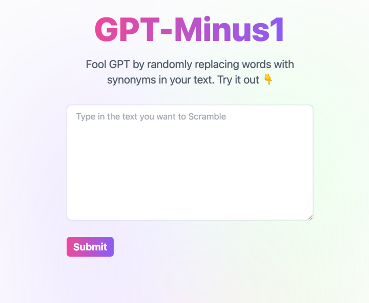 GPT-Minus1