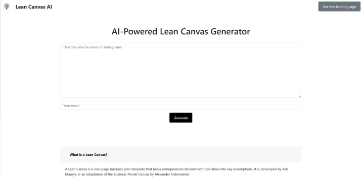 Lean Canvas AI