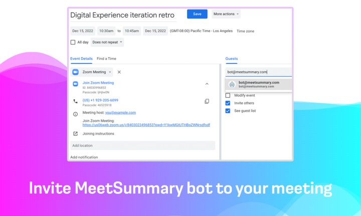 Meetsummary
