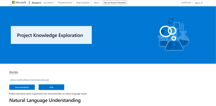 Microsoft Knowledge Exploration