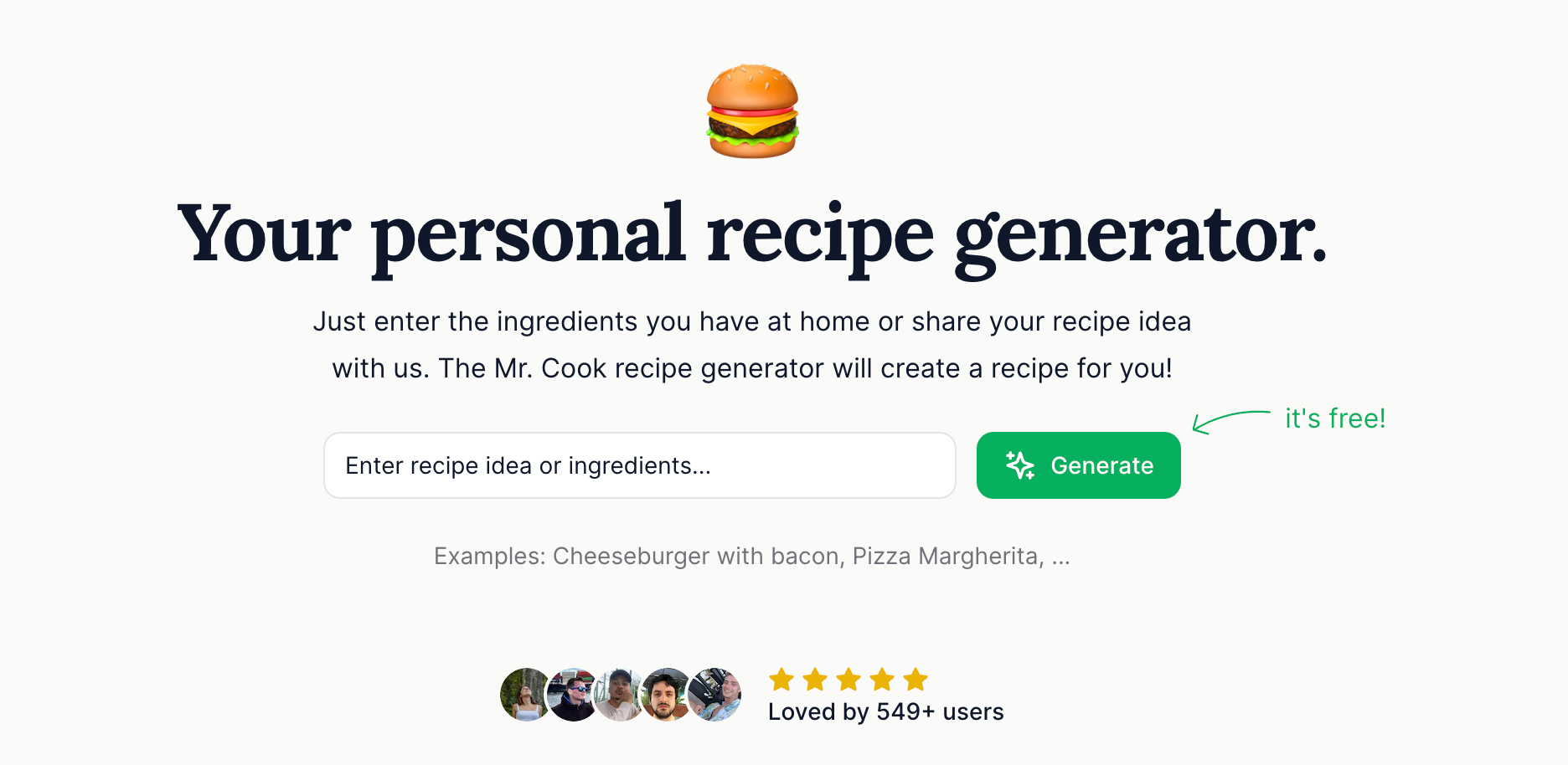 Mr. Cook - Recipe Generator