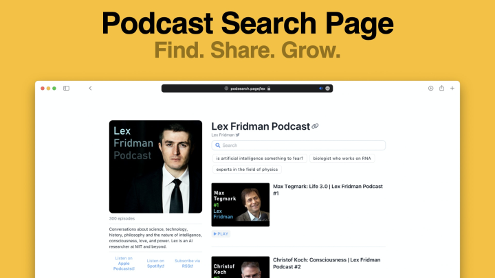 Podcast Search Page