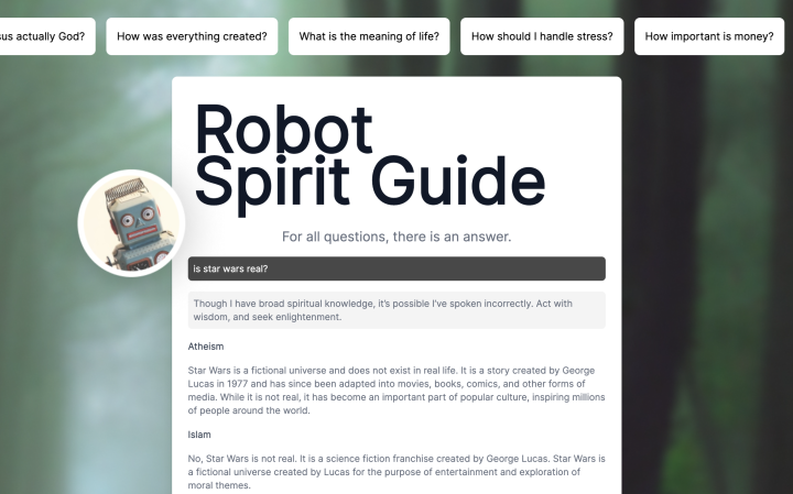 Robot Spirit Guide